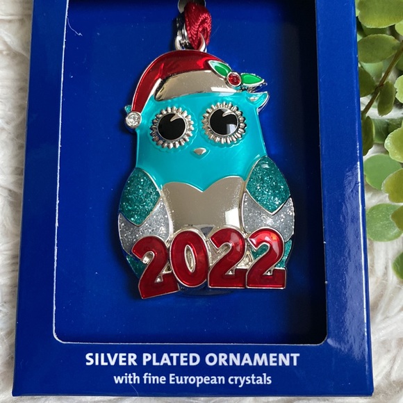 🎉HP🎉 Regent Square Studio Design Owl Ornament 💗 Silver - Picture 3 of 8